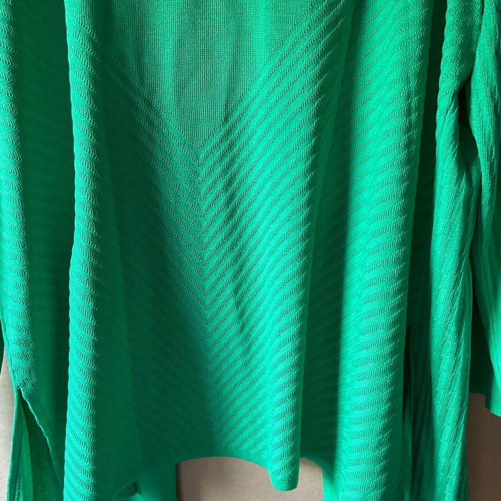 Ming Wang cardigan. Open front. Green. Size 1X - Picture 10 of 11